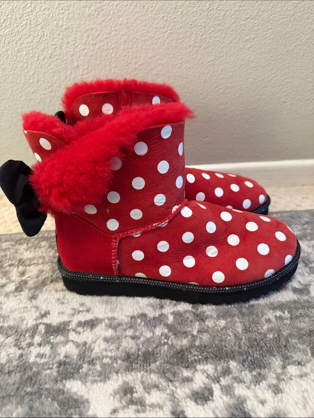 Red Polka Dot Minnie Mouse Uggs